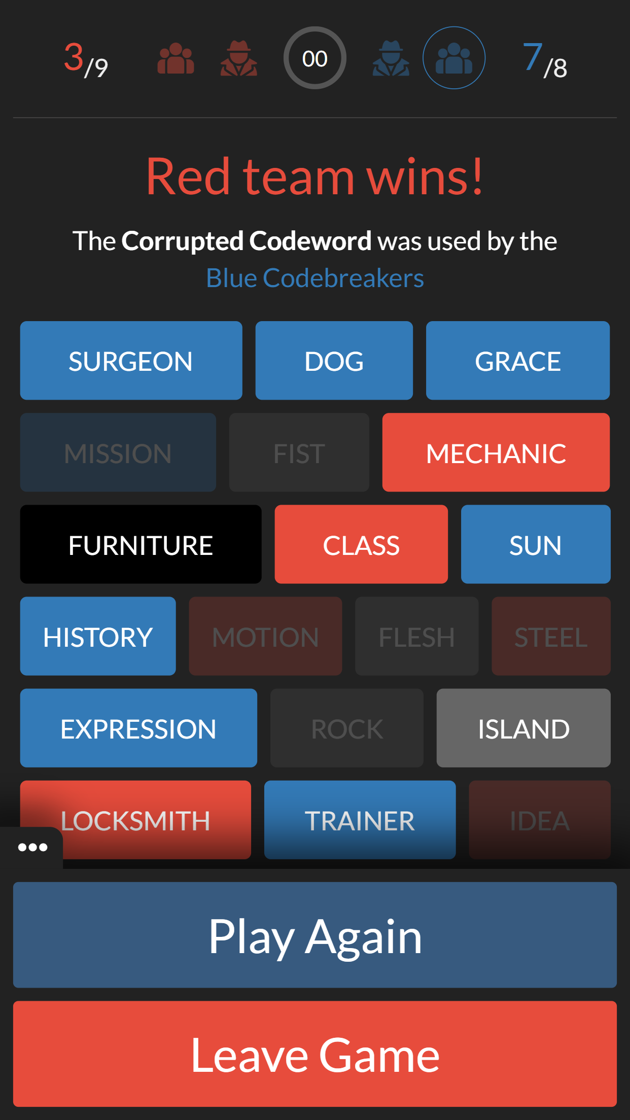 Codewords A game based on Codenames netgames io